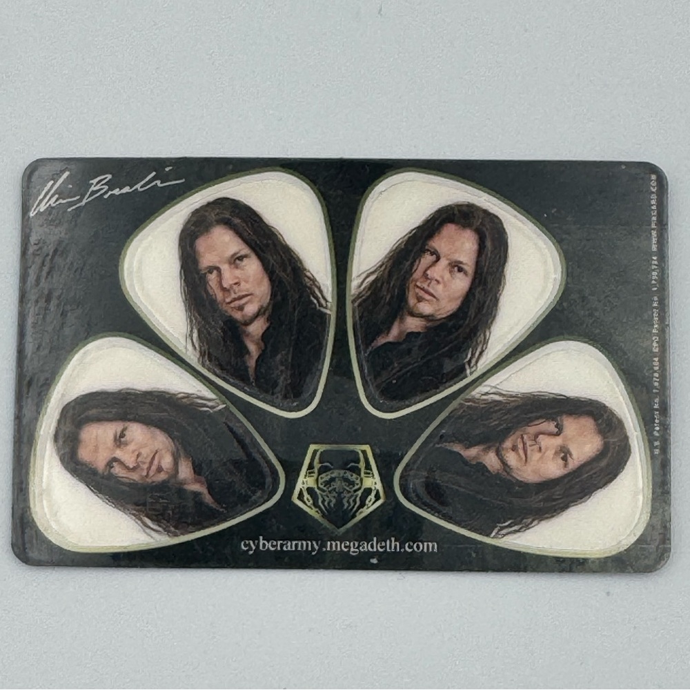Megadeth Chris Broderick Cyber Army Guitar Pick Card‎ Set Fan Club Exclusive - Picture 3 of 11